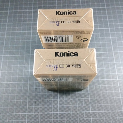 Konica Compact Video Cassette EC-30 Super XF pack of 2 new sealed