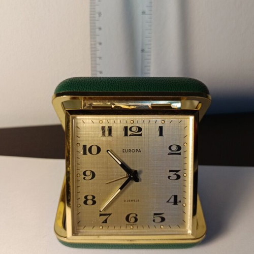 Europa travel clock analog used, 1970s