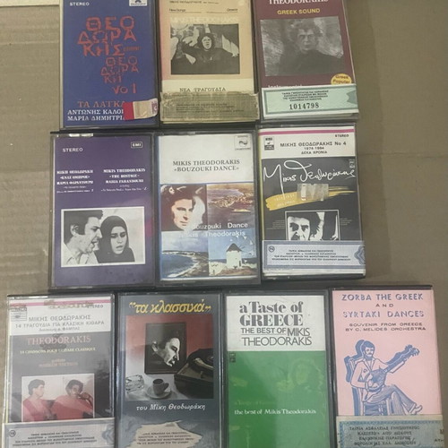 Mikis Theodorakis 10 cassette tapes like new, entechno