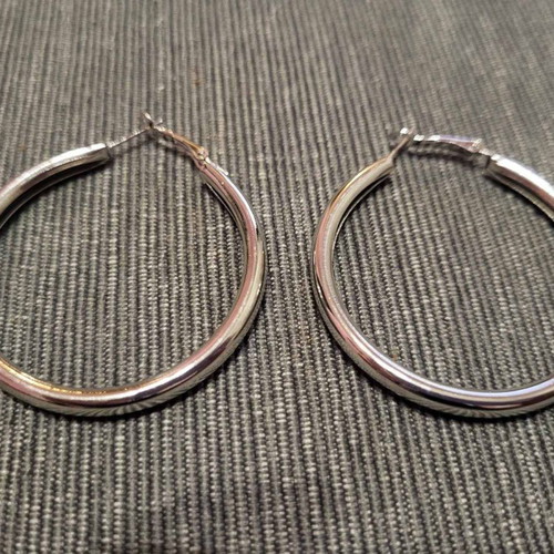 Silver hoop earrings new