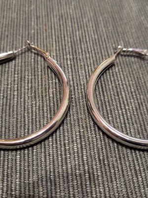 Silver hoop earrings new