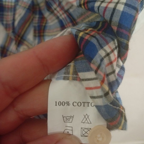 DC short sleeve men's plaid shirt, multicolor, size M