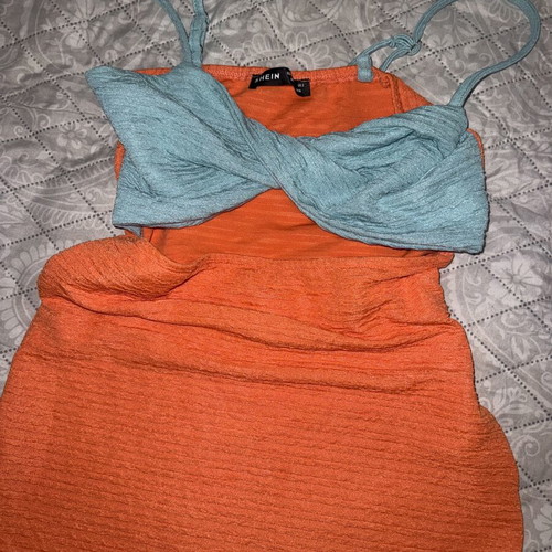 Shein Mini Summer Dress like new, blue and orange, size S