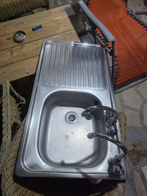Sink with faucets used
