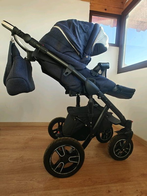 Baby stroller 2 in 1 like new with shock absorbers and bag