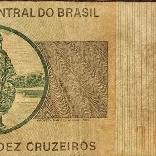 Brazil 10 Cruzeiros banknote used