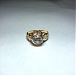  Χρυσό δαχτυλίδι 18Κ με διαμάντι παλαιάς κοπής 0.95ct, 4γρ., νούμερο 56.5.