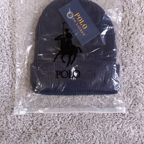 Beanie Ralph Lauren Blue New, One Size