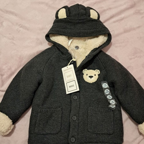 Orchestra baby jacket with fur and hood 18 months new