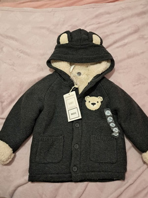 Orchestra baby jacket with fur and hood 18 months new