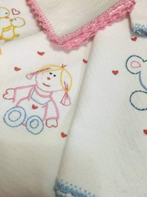 Embroidered baby diapers made to order