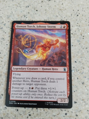 Magic the Gathering Human Torch, Johnny Storm card
