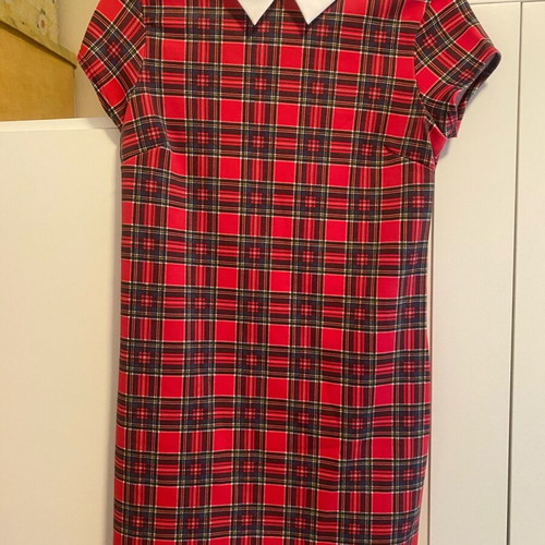 Plaid blouse dress like new, red, size L