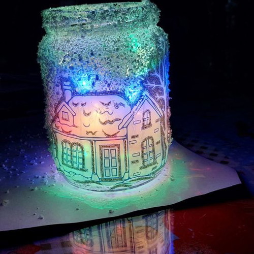 Christmas handmade decorative jar new with lights