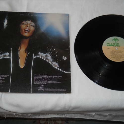 Donna Summer A Love Trilogy vinyl used, black LP, made in USA