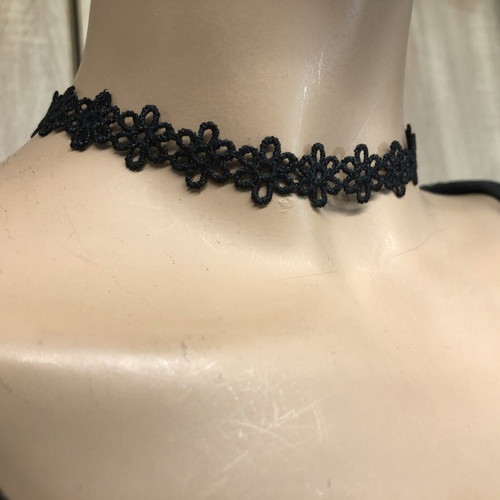 Black choker necklace