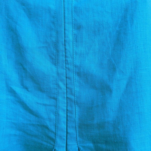 Depolo linen dress used, long turquoise with pockets