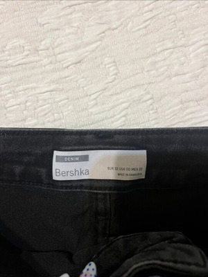 Bershka black high-waisted shorts