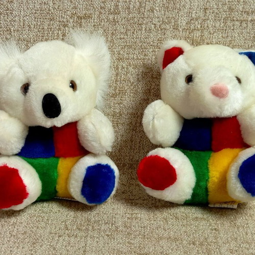 Plush Dolls Animals New, Pack of 3, 90s Vintage Bird and Bear