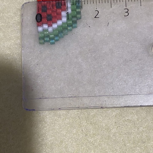 Watermelon Earrings handmade with Miyuki Delica 10/0 beads, new