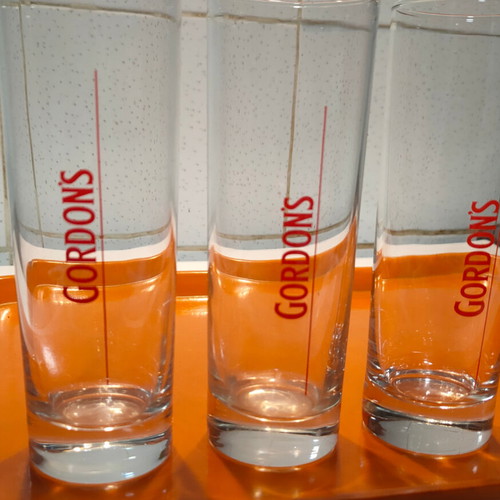 Gordon's three collectible souvenir glasses like new