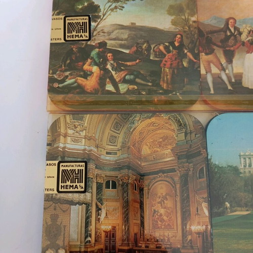 Coasters new, pack of 12 from Spain with painting and building designs