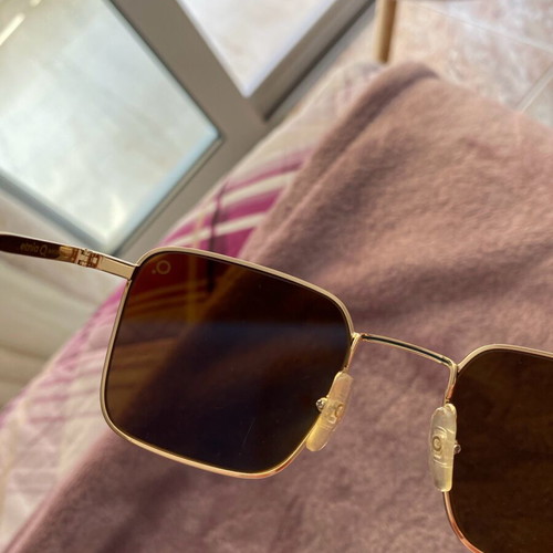 Gigi Hadid sunglasses authentic new gold with case and cloth