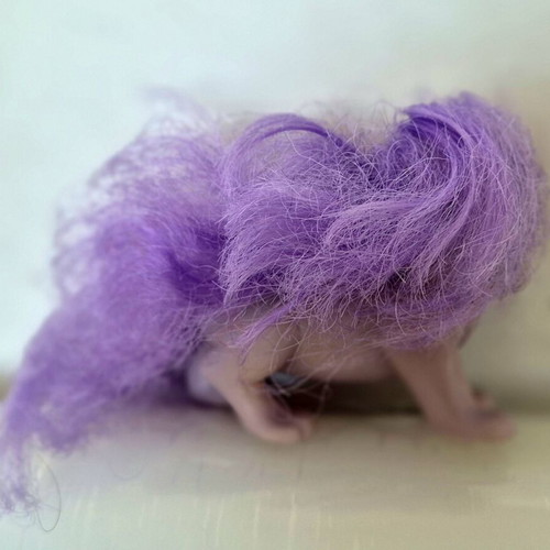 My Little Pony Lady Lovely Locks φιγούρα γατάκι 1988, μωβ λιλά