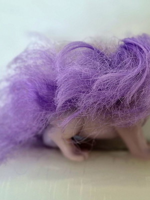 My Little Pony Lady Lovely Locks φιγούρα γατάκι 1988, μωβ λιλά