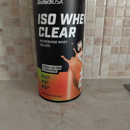 Biotech USA Iso Whey Zero Clear Whey Protein with Creatine gluten & lactose free, Peach Ice Tea flavor 400g new