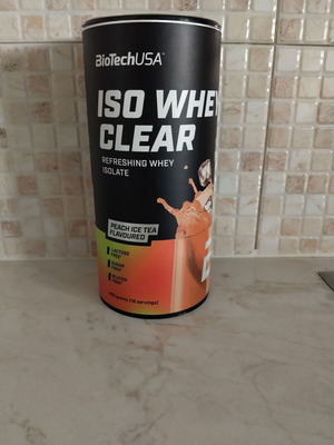 Biotech USA Iso Whey Zero Clear Πρωτεΐνη Ορού Γάλακτος με Κρεατίνη χωρίς γλουτένη & λακτόζη, γεύση Peach Ice Tea 400gr καινούργιο
