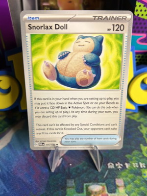 Snorlax Doll PAR Pokemon Card mint condition