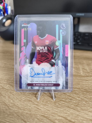 El Hadji Malick Diouf 08/10 Auto RC Topps Finest card like new
