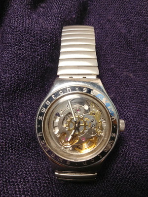 SWATCH IRONY Swatch “Body & Soul” YAS 100G STAINLESS STEEL SWISS MADE WATCH.
