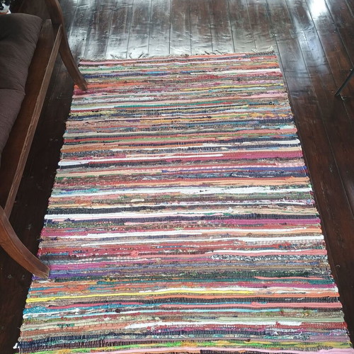 Cotton rug multicolored new 190x120