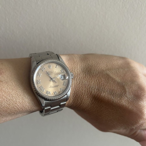 Rolex Datejust 36 mm model 16220 used, Salomon Roman dial, Oystersteel