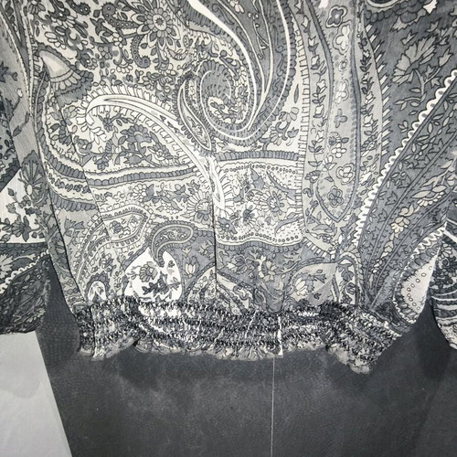 Soyaconcept blouse with grey-black paisley pattern like new, size L