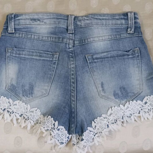 Girls' denim shorts new, size XS, blue