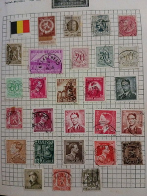 Belgian stamps used, collection