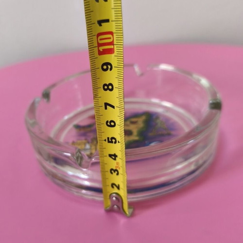 Glass large ashtray like new, Greek souvenir from Rhodes