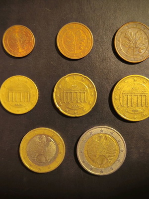 German euro coins used