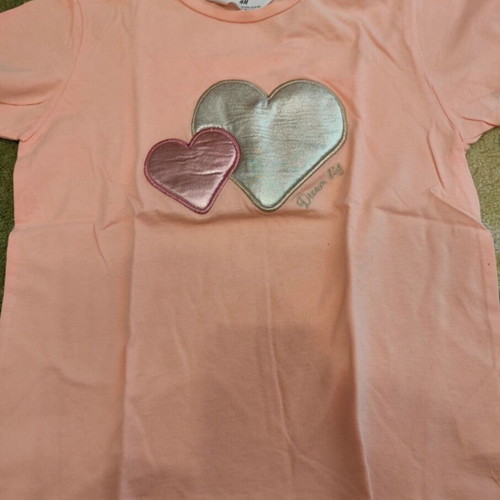 H&M set of 6 girls' short-sleeve tops like new, pastel colors, age 8-10