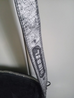 Diesel crossbody bag used, black and silver with chain