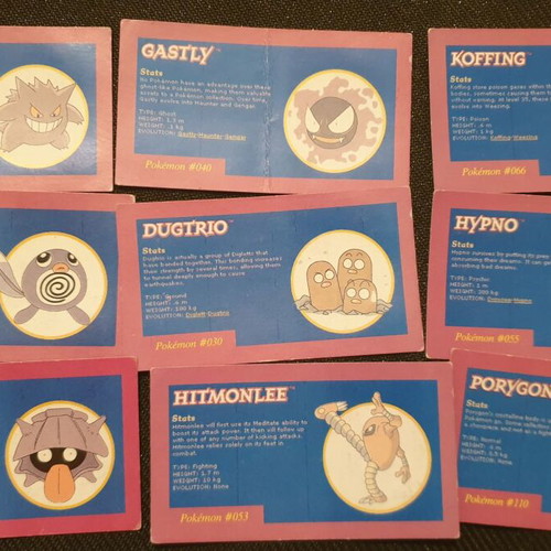 Pokemon vintage cards used from 1999-2000
