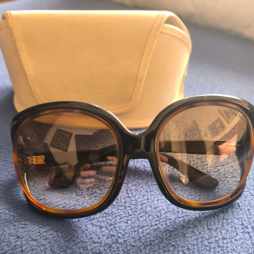Tom Ford Jaquelin TF100 sunglasses like new, black frame, Havana lenses