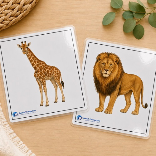 Jungle Animals Educational Cards new, Greek