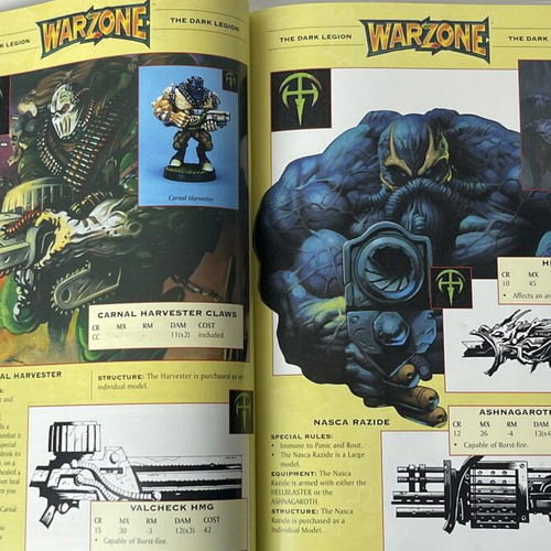 Warzone Dark Eden Mutant Chronicles Worlds at War Rulebook used