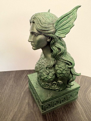 Mermaid Bust 15cm new with patina decorative statue