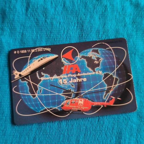 German phone card used