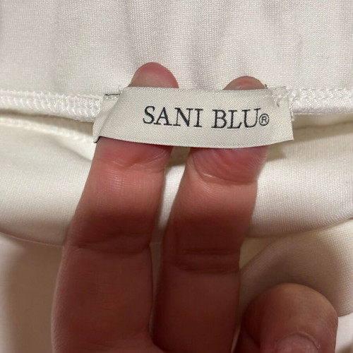 Midi pants with belt and pockets like new, white, size XXL